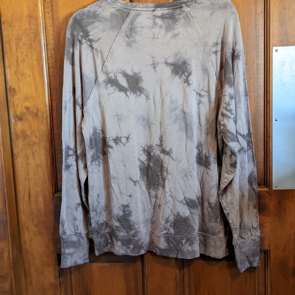 🔥 4/$15 JoyLab Sm Relaxed Fit Gray Tie Dye Pullover Sweatshirt Thumb Holes Cuff - Picture 9 of 10